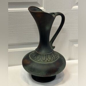 Vintage Style Green and Brown Ceramic Royal Haeger Pitcher